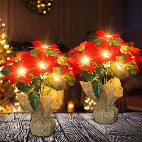 fake pointsetta storage bag|Amazon.com: Large Artificial Poinsettia Plants.